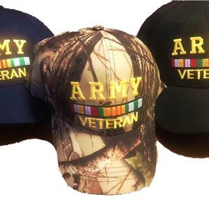 US Army Veteran hats BLACK